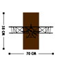 Wallity Teyyare Escultura de pared de Madera y Metal Nogal y Negro